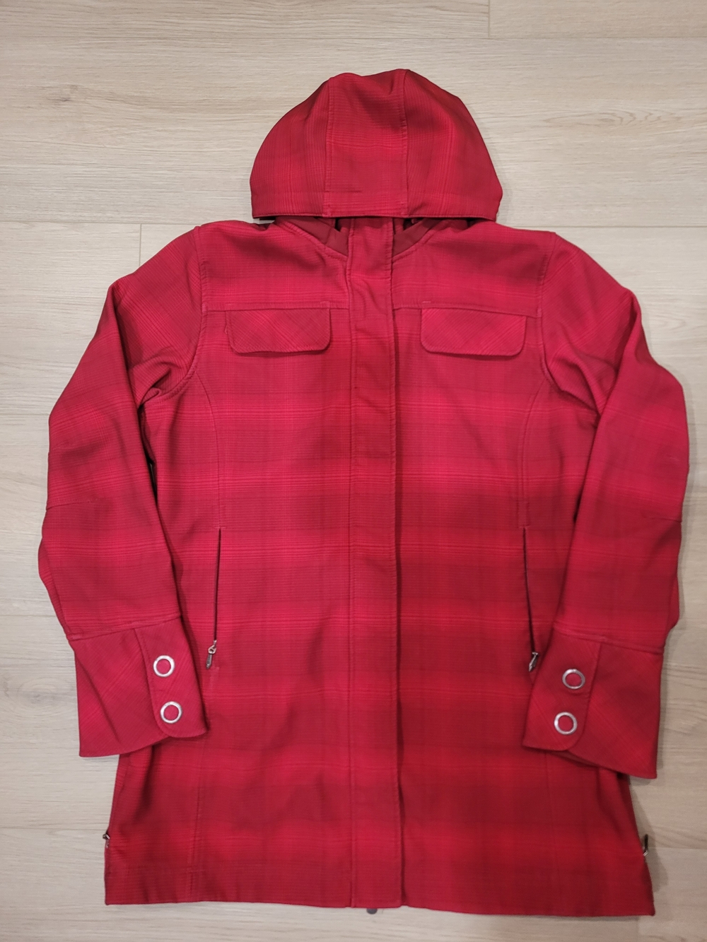 Red Woolrich Women's L Fleece Lined Coat - Classic Long Jacket